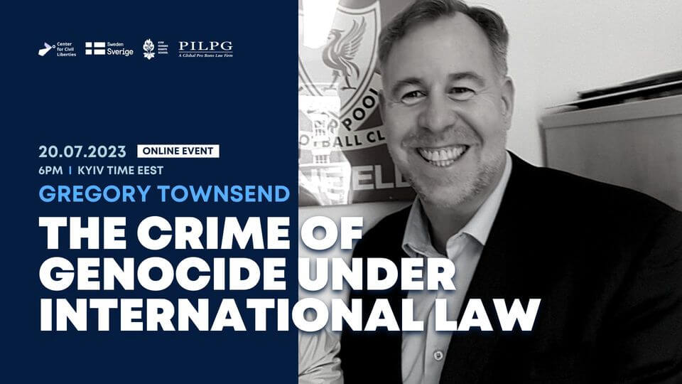 The Crime of Genocide under International Law — Gregory Townsend lecture The Crime of Genocide under International Law — Gregory Townsend