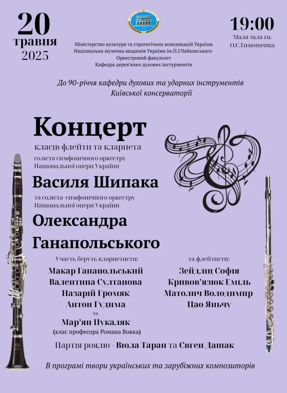 Концерт класів флейти та кларнета